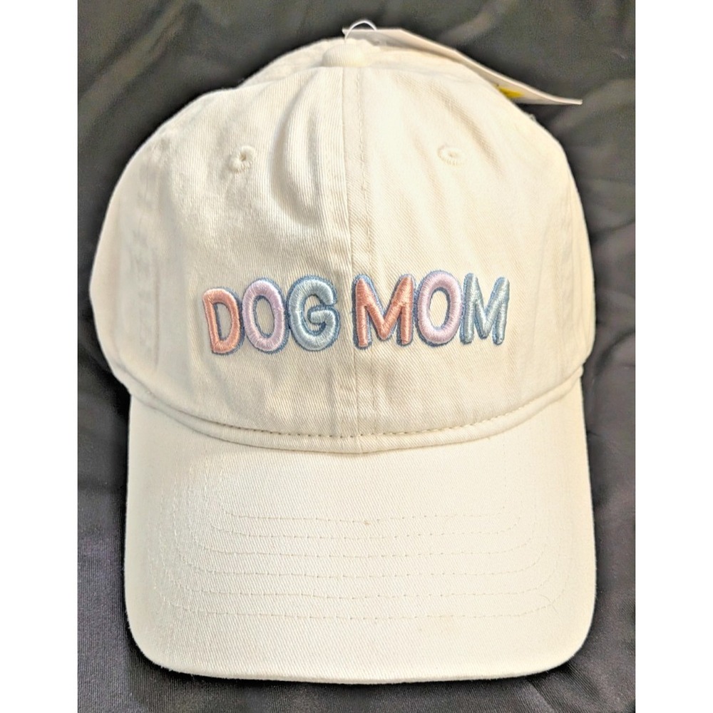 NWT Time and Tru Women's Cotton Twill Dog Mom Baseball Hat Mother of Pearl